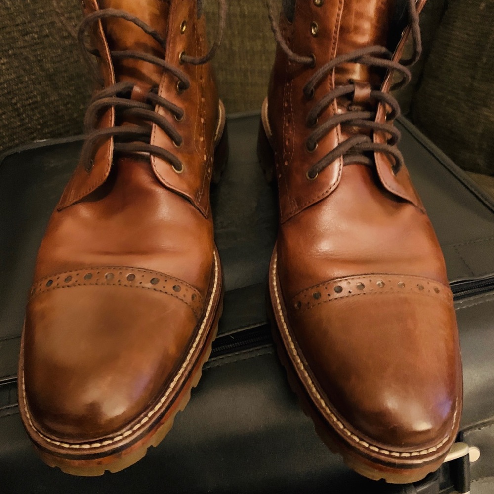 Johnston & Murphy Brogue Cap Toe Boot.